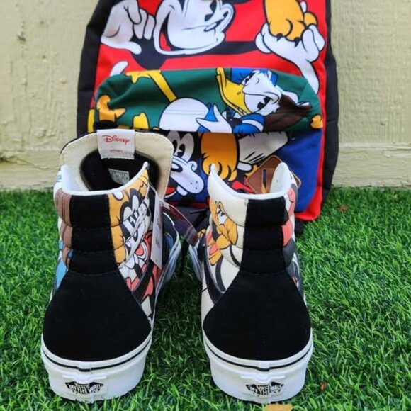 Brand New Vans x Disney Sk8-Hi Sneakers Size 9.5 + Matching Backpack - Picture 3 of 4